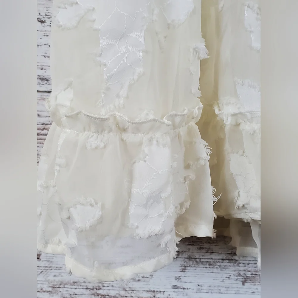 Boohoo Boho Petite Burnout Frill Mini Dress NWT - Picture 4 of 16